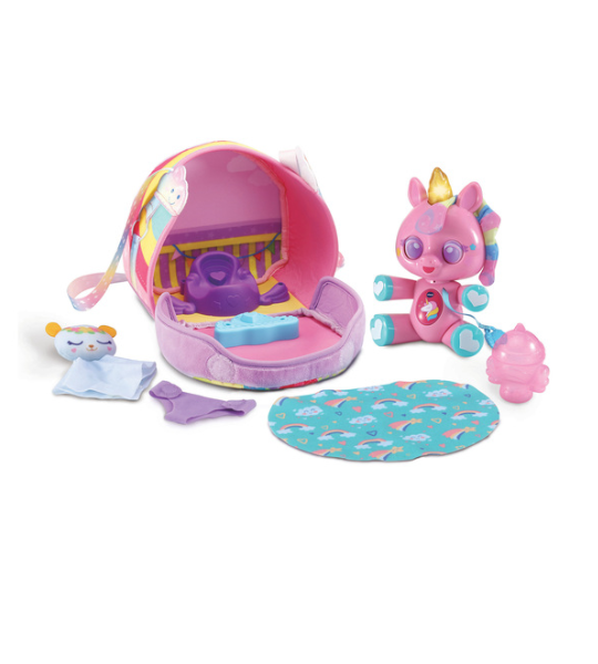 MINI POUPÉE LOVELIES – EMMY, MON BÉBÉ LICORNE MAGIQUE – VTECH