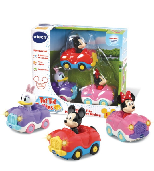 COFFRET TRIO VOITURES MICKEY DAISIE MINNIE – VTECH