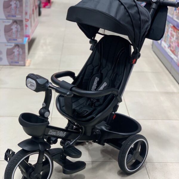 TRICYCLE POUSSETTE EVOLUTIF NOIR- MON BÉBÉ