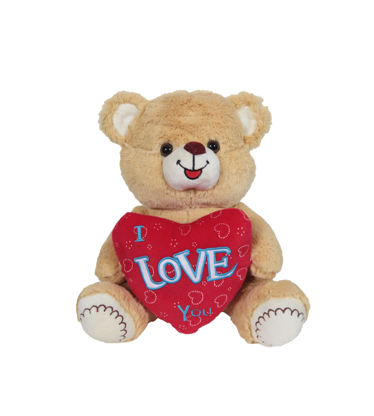 PELUCHE OURS AVEC COEUR I LOVE YOU 30 CM